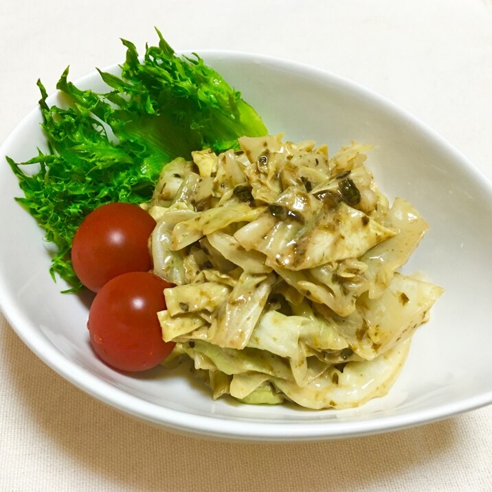 レンジでチン！キャベツと海苔の佃煮マヨ和え♡